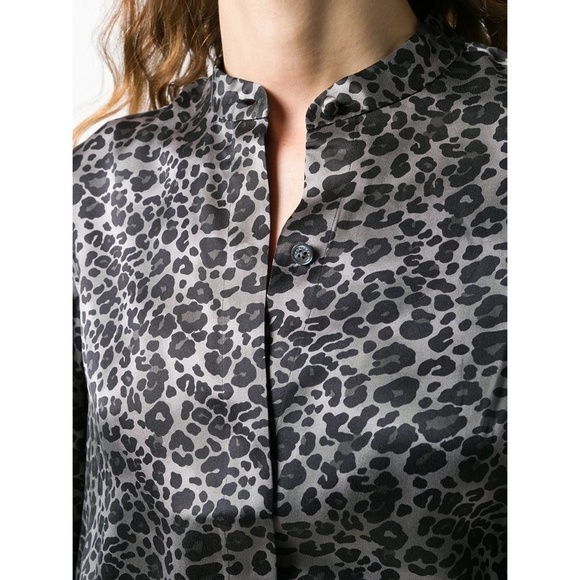 EQUIPMENT Animal Leopard Print Silk Boleyn Bouse S​ - Picture 6 of 16